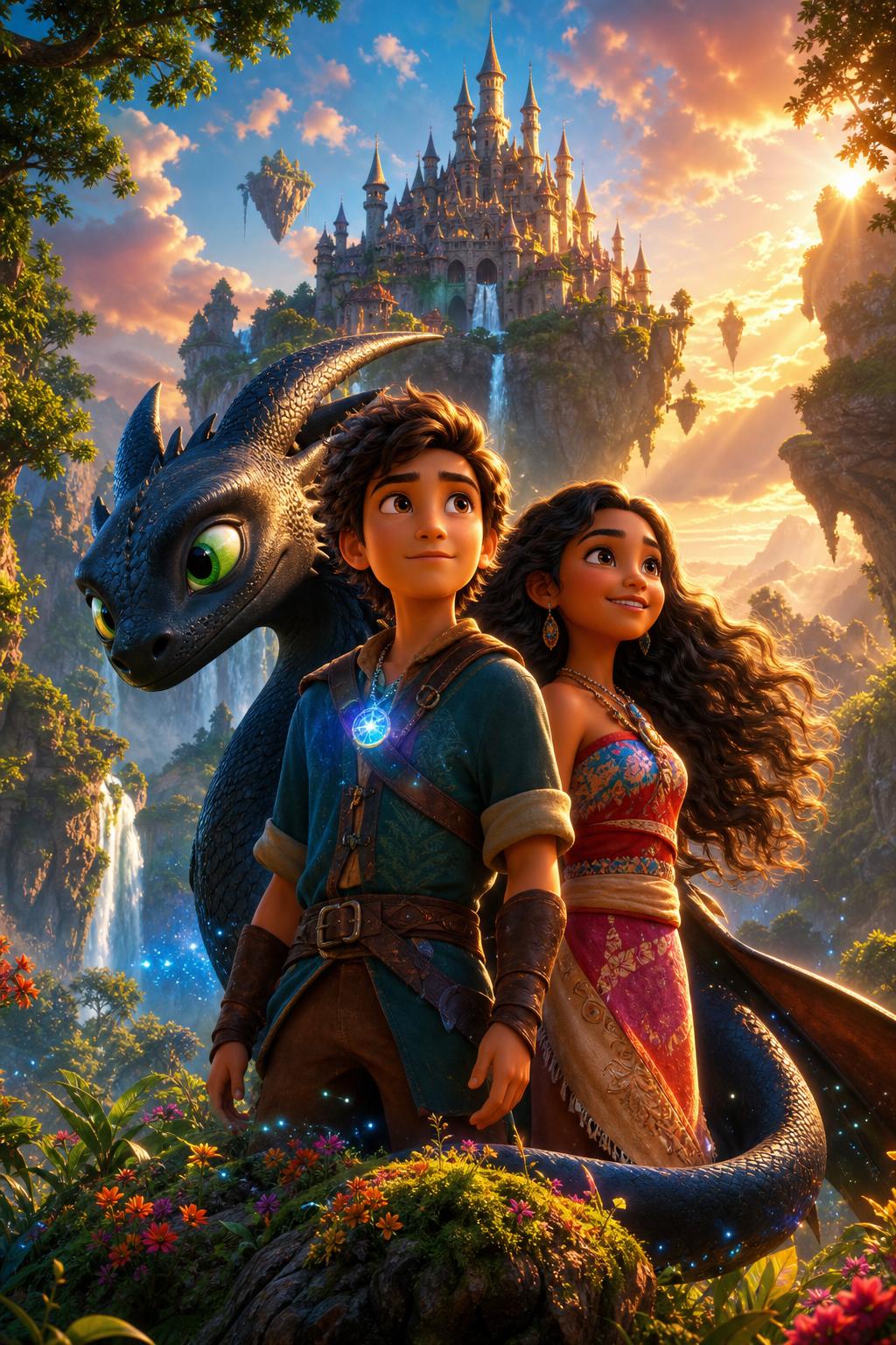 Постер павильона мультипликации в стиле Pixar Disney